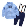 Selvique Boys Gentleman Bib Pant Suit Long Sleeve Bow Tie
